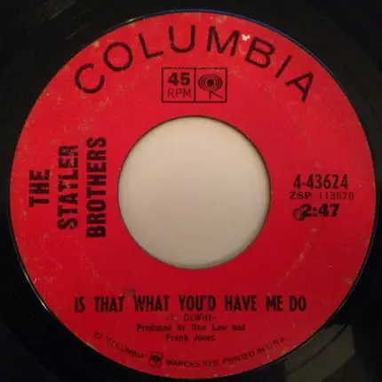 The Statler Brothers - The Right One