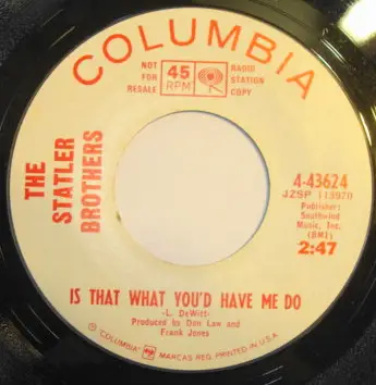The Statler Brothers - The Right One