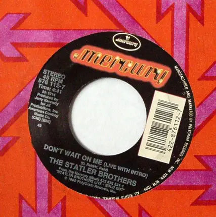The Statler Brothers - A Hurt I Can't Handle / Don't Wait On Me (Live With Intro)