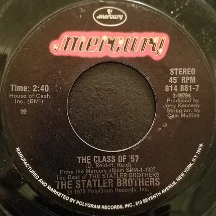 The Statler Brothers - Elizabeth / The Class Of '57