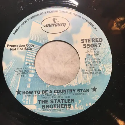 The Statler Brothers - How To Be A Country Star