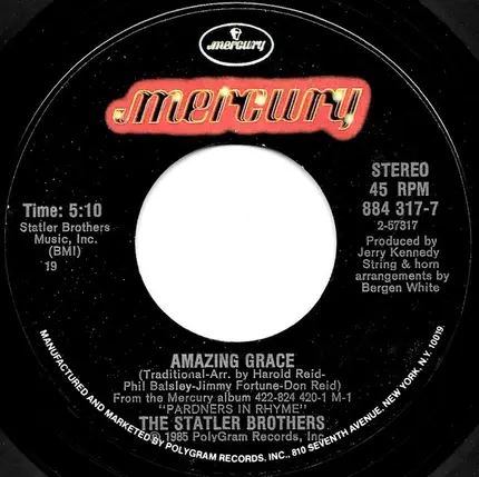 The Statler Brothers - Sweeter And Sweeter / Amazing Grace