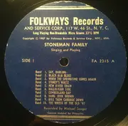 LP - The Stoneman Family - Old-Time Tunes Of The South (Sutphin, Foreacre And Dickens) - + Booklet