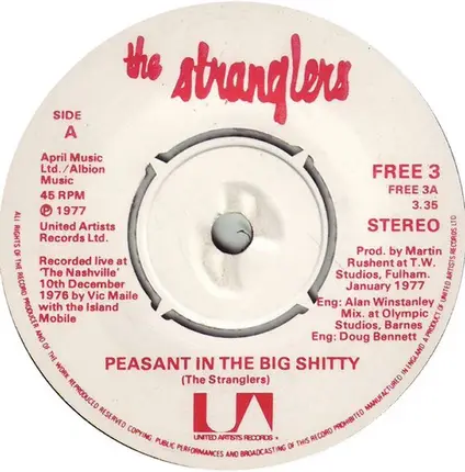 The Stranglers - Peasant In The Big Shitty / Choosey Susie
