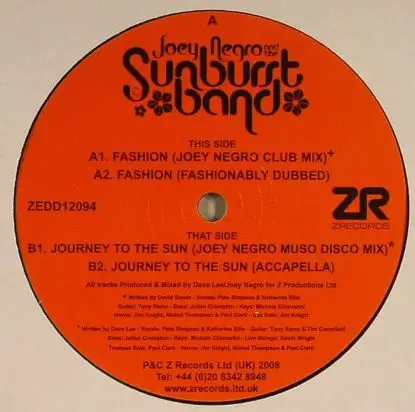 The Sunburst Band - Fashion/ Journey To The Sun