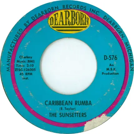 The Sunsetters - Thirsty For Your Kisses / Caribbean Rumba