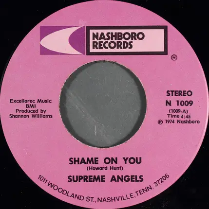 The Supreme Angels - Shame on You