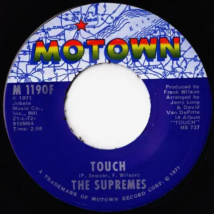 The Supremes - It's So Hard For Me To Say Goodbye / Touch
