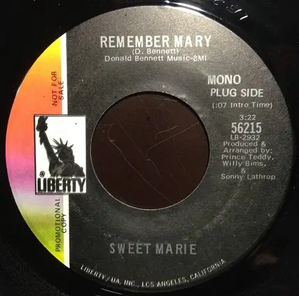 The Sweet Marie - Remember Mary