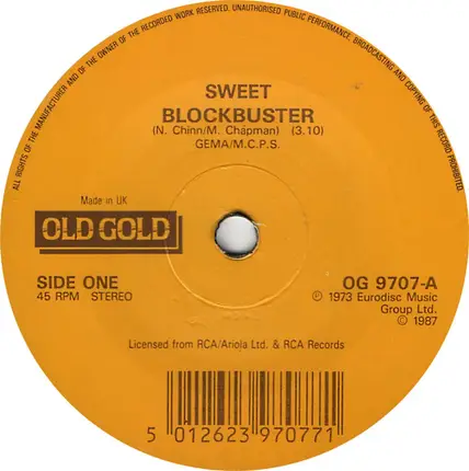 The Sweet - Block Buster / Little Willy