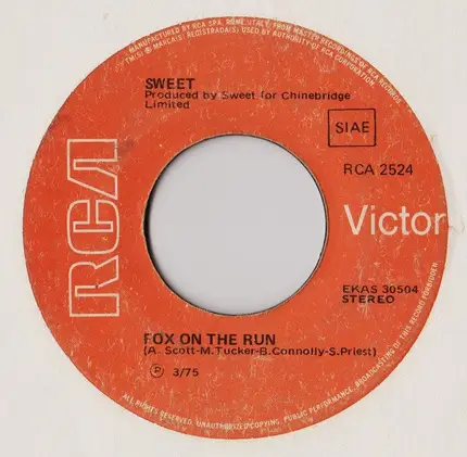 The Sweet - Fox On The Run / Miss Demeanour