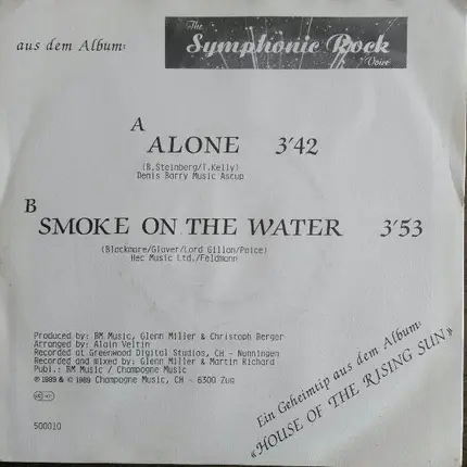 The Symphonic Rock Voice - Alone / Smoke On The Water