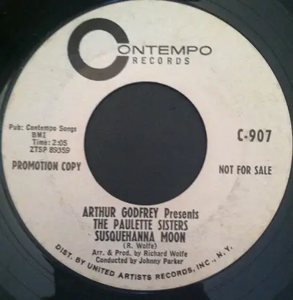 The Paulette Sisters - For Your Love/Susuehanna Moon