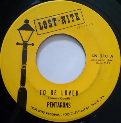 The Pentagons - To Be Loved / Down At The Beach