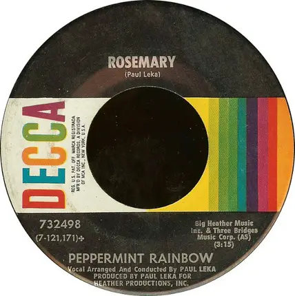 The Peppermint Rainbow - Don't Wake Me Up In The Morning, Michael / Rosemary