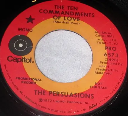 The Persuasions - The Ten Commandments Of Love
