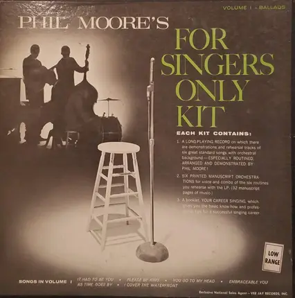 The Phil Moore Four - For Singers Only, Vol. I: Ballads (Low Key)