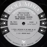 LP - The Philadelphia Orchestra , Eugene Ormandy - Weber: Invitation To The Dance, Op. 65 - Mono