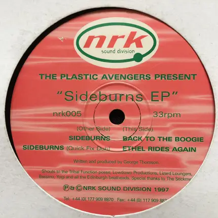 Plastic Avengers, The - Sideburns EP