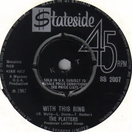 The Platters - With This Ring