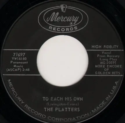 The Platters - To Each His Own