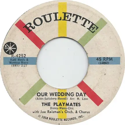 The Playmates With Joe Reisman And His Orchestra And Chorus - Parade Of Pretty Girls / Our Wedding Day