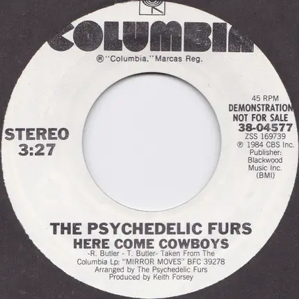 The Psychedelic Furs - Here Come Cowboys