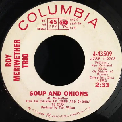 The Roy Meriwether Trio - Soup And Onions