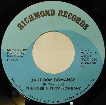 The Robbin Thompson Band - Candy Apple Red