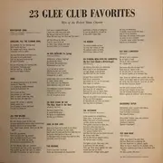 LP - The Robert Shaw Chorale - 23 Glee Club Favorites - Red Seal / Lyrics Insert