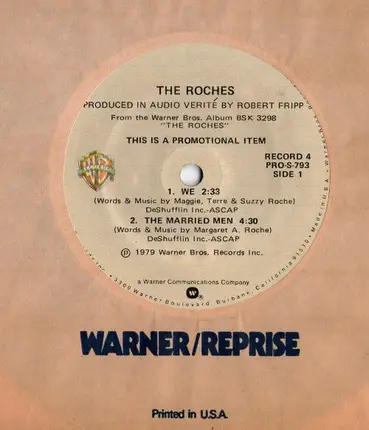 The Roches - We / The Married Men / Hammond Song