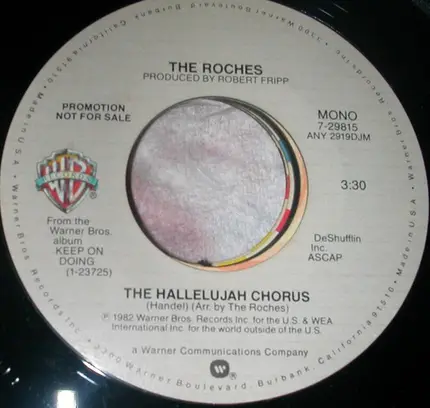 The Roches - The Hallelujah Chorus