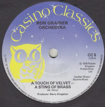 The Ron Grainer Orchestra - A Touch Of Velvet - A Sting Of Brass