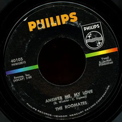 The Roommates - Answer Me, My Love / Gee