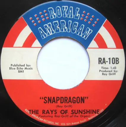 The Rays Of Sunshine - All Nite Cafe / Snapdragon