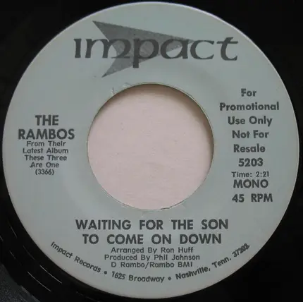 The Rambos - Waiting For The Son To Come On Down