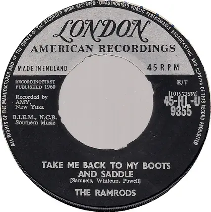 The Ramrods - Loch Lomond Rock / Take Me Back To My Boots And Saddle