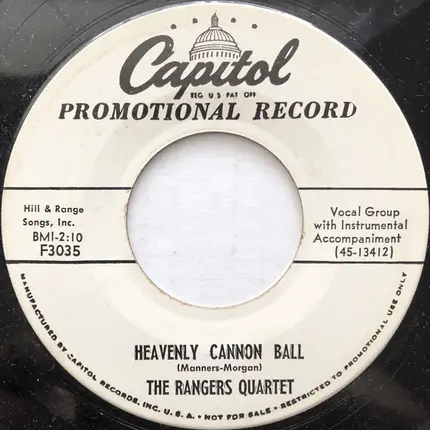 The Rangers Quartet - The Carpenter's Son / Heavenly Cannon Ball