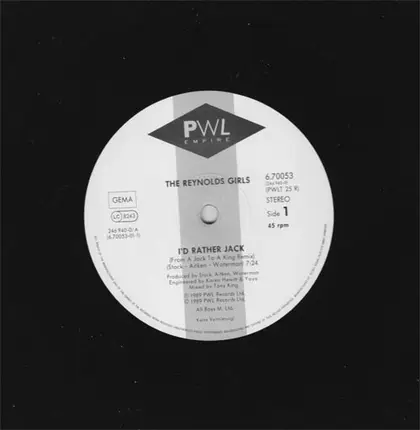 The Reynolds Girls - I'd Rather Jack (U.K. Remix)