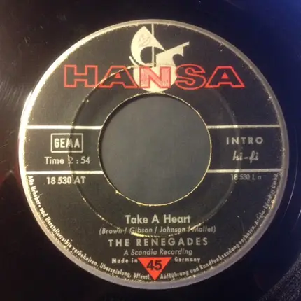 The Renegades - Take A Heart / Broken Heart Collector