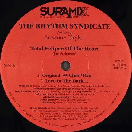 The Rhythm Syndicate - Total Eclipse Of The Heart / High Off Your Love