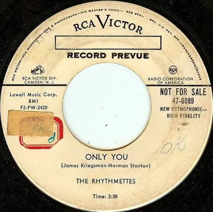 The Rhythmettes - Only You