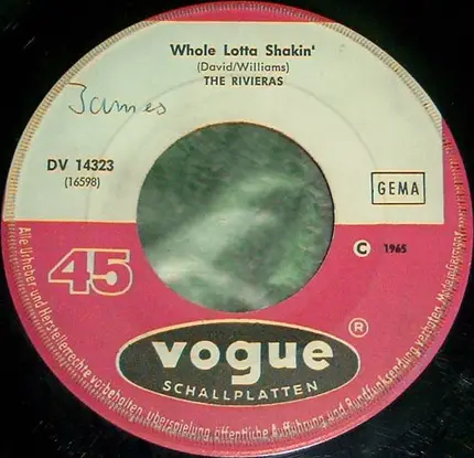 The Rivieras - Whole Lotta Shakin' / Rip It Up