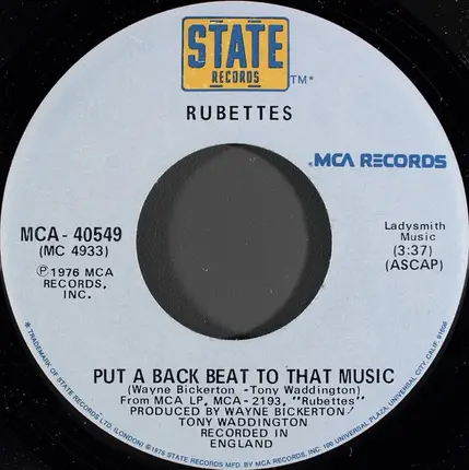 The Rubettes - Juke Box Jive / Put A Back Beat To That Music