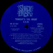 LP - The S.S.O. Orchestra Featuring Douglas Lucas & The Sugar Sisters - Tonight's The Night