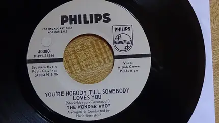The Wonder Who? - On The Good Ship Lollipop / You're Nobody Till Somebody Loves You