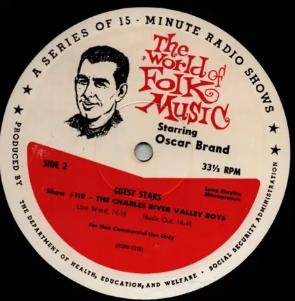 The World Of Folk Music - Starring Oscar Brand Show 188 - Guest Star Bob Carey
