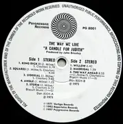 LP - The Way We Live - A Candle For Judith - Gatefold / Limited Edition of 800 / handnumbered