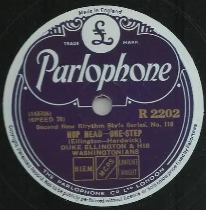 The Washingtonians - East St. Louis Toodle-O / Hop Head