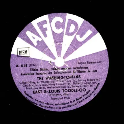 The Washingtonians - Rainy Nights / East St. Louis Toodle-oo